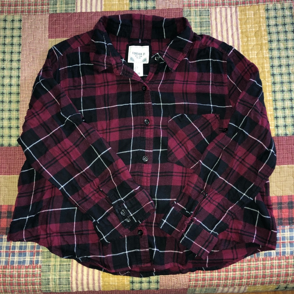 Forever 21 Cropped Flannel